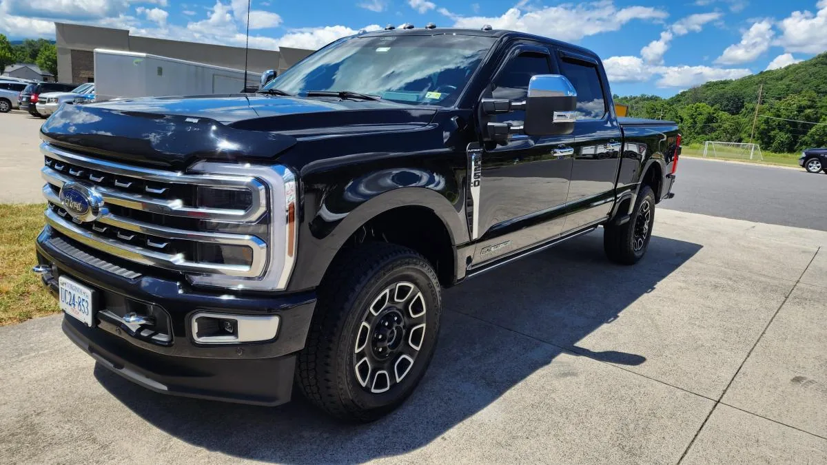 A detailed truck outside the shop in Salem, VA