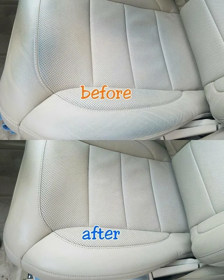 Before and after seat restoration